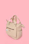 Women's Satin Leather Zippered Shoulder Bag - 4