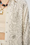 Women's Ethnic Embroidered Viscose-Linen Oversize Shirt - 2
