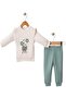 Green Floral Baby Top and Bottom Set - 2