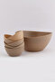7-Piece Brown Snack Bowl Set Snack-Breakfast-Bowl-Condiment Bowl Set - 5