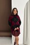 Plaid Patterned Mini Length High Neck Knitwear Dress Aw25El0030 - 5