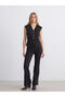 Esvab • Modern & Distinctive V-Neck Gathered Women's Classic Vest - 2