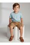 Baby Boy Cotton Linen Fabric Cargo Pocket Shorts - 5