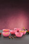6-Piece Pink Snack Bowl Set Snack-Sauce-Breakfast-Bowl Set - 2