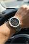 Octagonal Steel Case Men's Wristwatch |   44 Mm, Silver Color, Black Dial, 5Atm - 3