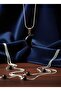 Onyx Natural Stone Steel Necklace with Moon Figure - 4