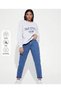 High Waist Blue Full-Fit Mom Jeans