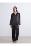 I Shirt Roba Collar Bow Satin Women's Pajama Set from Freezen Store