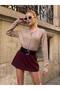 Wide Belt Detailed Short Skirt - 7