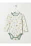 100% Organic Cotton Baby Long Sleeve Bodysuit and Self-Sock Bottom Pajamas 2-Piece Set - 5