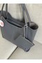 Dark Gray Color Sunny Extra Wallet Zipper Closure Large Women's Shoulder Bag En41 Uzn28 - 4