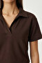 Polo Collar Parachute Garnished Modal Suit Lby0042 Brown - 4