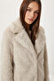 Faux Fur Jacket Lax0001 Cream - 4