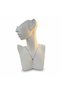 Crystal Quartz Natural Stone Moon Shaped Steel Chain Glow-In-The-Dark Necklace - 3