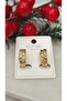 Xuping Vip Earrings - Gold Hoop Model Patterned Barley Pattern Steel Earrings Non-Tarnishable - 2 cm - 2