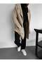 Premium Oversize Thessaloniki Knitted Men's Cardigan - Hooded Bathrobe Collar Long Knitwear Cardigan - 2