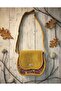 Authentic Shoulder Bag with Ethnic Patterns and Suede Texture - 5