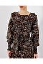 2145 Patterned Hijab Dress - C. Brown - 5