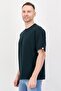Men Oversized Fit Crew Neck Short Sleeve Solid T-Shirt, Dark Forest - 2