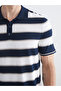 Men's Triko T-Shirt with Turn-Down Roba Collar and Stripes for Style Enthusiasts from Uzg Store - 3