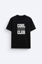 Cool Father Club Dad Printed Crew Neck Black T-Shirt T-Shirt