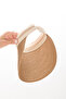 Straw Hat Sun Visor Half Moon Straw Sports Hat - Summer, Natural, Sea and Beach Style Hat - 5