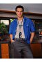 Esvab • Modern & Distinctive Comfortable Fit Short Sleeve Checkered Embroidered Men's Shirt