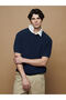 Esvab • Modern & Distinctive Zero Roba Collar Short Sleeve Men's Knitwear Sweater