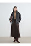 Lcw Modest Anthracite Double-Breasted Collar Oversize Women's Cashmere Coat - 2