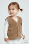 2-Piece Welsoft Vest Set for Baby Girls, Plush Soft Winter Vest with Teddy Bear Embroidery, Snap Fasteners, Casual - 4