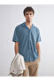 Esvab • Modern & Distinctive Standard Fit Cuban Roba Collar Short Sleeve Men's Shirt