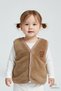 2-Piece Welsoft Vest Set for Baby Girls, Plush Soft Winter Vest with Teddy Bear Embroidery, Snap Fasteners, Casual - 6