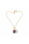 Amethyst Natural Stone Raw Unprocessed Steel Chain Necklace Reduces Stress and Anxiety - 2