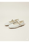 Women's Beige Tweed Fabric Casual Daily Comfortable Flat Sole Classic Trend Slip-On Ballet Flats - 7