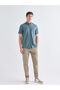 Esvab • Modern & Distinctive Standart Fit Short Sleeve Linen Blend Men's Shirt - 3