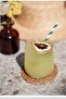 Green Striped White Paper Straws 6Mmx19.7Cm 50Pcs - 2