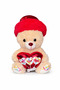 33 cm Plush Teddy Bear with Hat and Love Heart |   Valentine's Day & Special Day Gift Soft Stuffed Toy - 6
