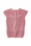 Girl's Knitted Vest with Cross Pattern