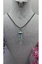 Blue Green Quartz Natural Stone Necklace Heart Chakra -40Cm