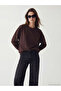 Mg Trenden Brown Crew Neck Embroidered Women's Sweatshirt Tunic - 2