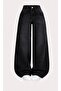 Women's Black Color Baggy Denim Pants