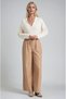 Elastic Waist Lace-Up Faux Leather Wide Leg Trousers 0113 - 7