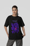 Fear Is an Illusion Oversize T-Shirt |   Courage Themed Printed Unisex 100% Cotton Black & White Tee - 3