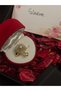 Vip Model Rotatable Adjustable Gold Flower Heart Stress Ring in Box