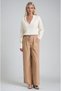 Elastic Waist Lace-Up Faux Leather Wide Leg Trousers 0113 - 5