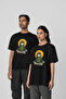 Namaste Cat Oversize T-Shirt |   Meditation Themed Graphic Printed Unisex 100% Cotton Black & White Tee - 5