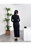 Sandy Fabric Front Ruched Double-Breasted Stylish Women's Dress with Brooch Detail - 2