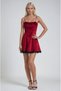 Lace Detailed Strappy Velvet Mini Dress 2016 - 5