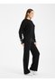 Soft Textured Stone Detailed Knitwear Double Set - 3