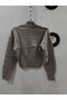 Women's Başak Model Crew Neck Thick Knitwear Sweater with Elastic Waist Detail Hair Knit - 6